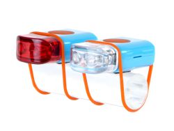 IkziLight mini led-set met siliconen strap, blauw