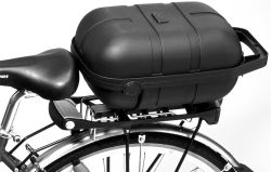 Pletscher fietskoffer met Easy-Fix 3-punts adapter, zwart