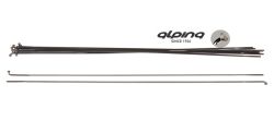 Alpina spaak CXR DB1.5 plat 14G/252mm/Fg2.3, RVS, zwart (12)