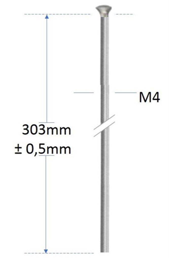 alpina spaak m40303mm recht zonder draad verzinkt zilver p720