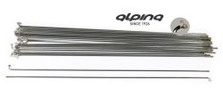 Alpina spoke 13G/176mm/ø2.33mm/Fg 2.6, zinc plated, silver (1440)