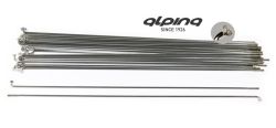 Alpina spoke 13G/185mm/ø2.33/Fg2.6, zinc plated, silver (36)
