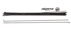 Alpina spoke DB1.8 14G/296mm/ø2.0/Fg2.3, stainless steel, black (1440)