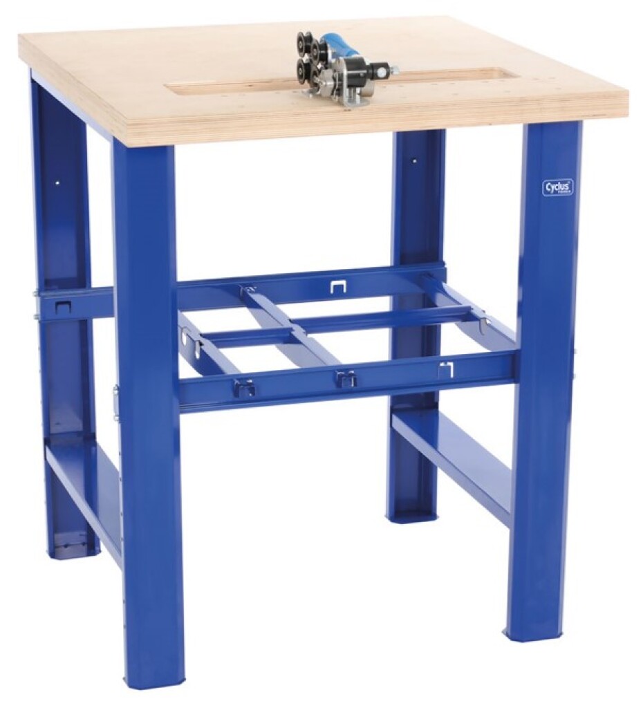 cycle work table for chain dispenser including chaincutr
