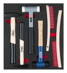 Cyclus Foam Nr.23, including hammers and wire brush, size M,red