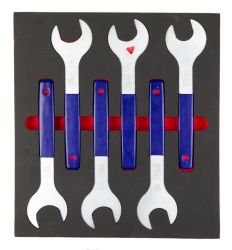 Cyclus Foam Nr.6, including headset wrenches, size M, red
