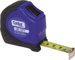 Cyclus measuring tape 3.00m/10 feet, reverse lock, automatic tape pull-in