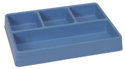 Cyclus tool tray with 4 compartments, 1x large, 3x small