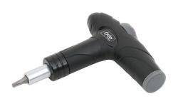Cyclus torque T-wrench, adjustable 4, 5, 6 Nm, including 3 mm, 4 mm, 5 mm, TX25 bits