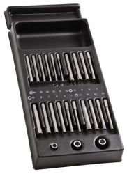 Facom module with 20 screwdriver bits and 3 bit holders