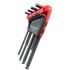 Facom set 9 long Allen key ball end 1.5-10mm