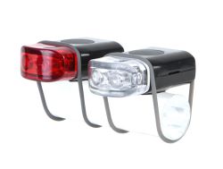 IkziLight mini led-set met siliconen strap, zwart