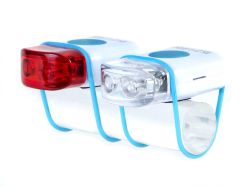 IkziLight mini LED set whiteh silicone strap, white
