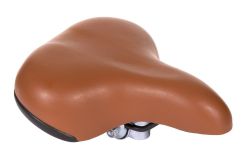 Mirage comfort saddle with elastomer, brown