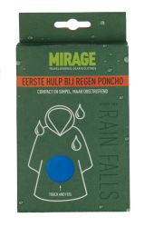 Mirage disposable poncho one size, blue
