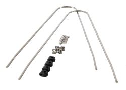 Mirage mudguard rod set Stainless Steel for 28“, including mounting material, assembled
