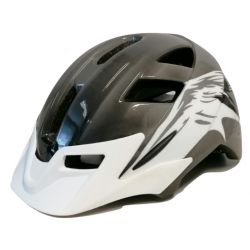 Mirage helm uni 58-65cm, met vizier, zwart/wit