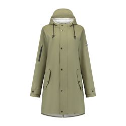 Mirage Rainfall trenchcoat soft touch, maat L, olive-green