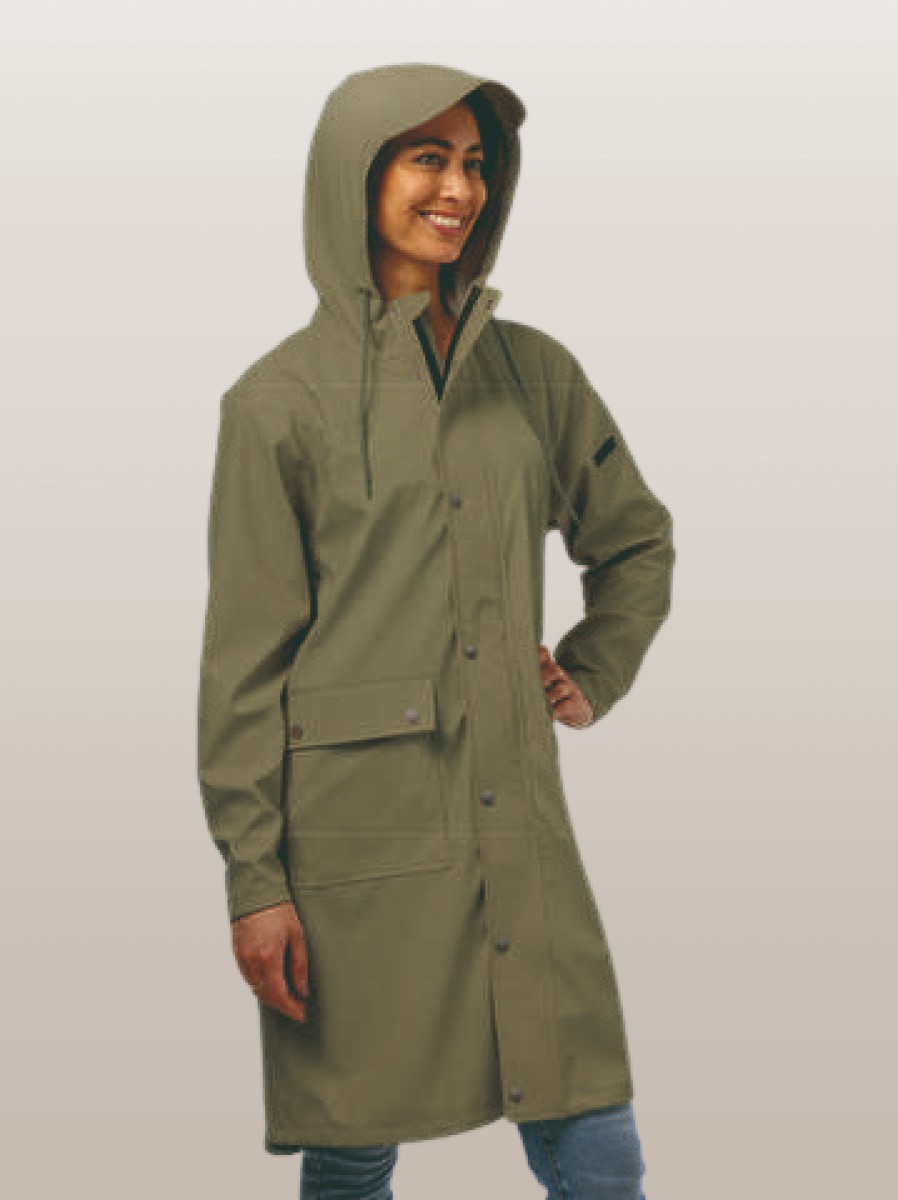 Mirage Rainfall trenchcoat soft touch olive-green