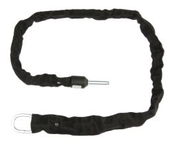 Ring lock plug-in chain 120cm/ø 5,5mm, black