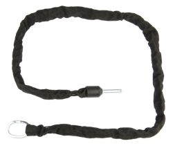 Ring lock plug-in chain 140cm/ø 5,5mm, black