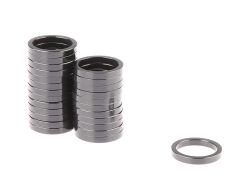 Tecora E spacer 5mm 1.1/8“ ø28.6, aluminium, glossy black
