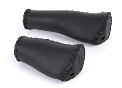 Velo “Handlz“ grip Ergo, leather, 92/135mm, black