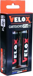 Velox CO² cartridge with thread, 25gr, 2 pieces in blister