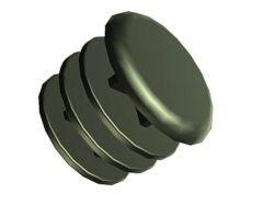 Westphal handlebar/bar end cap, ø18mm, black
